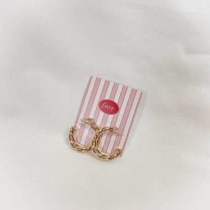 Gold Twist Hoop Earrings