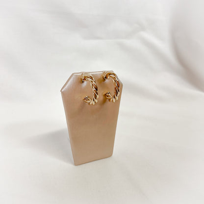 Gold Twist Hoop Earrings