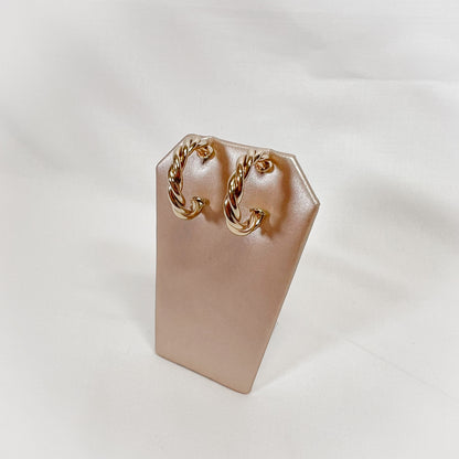 Gold Twist Hoop Earrings