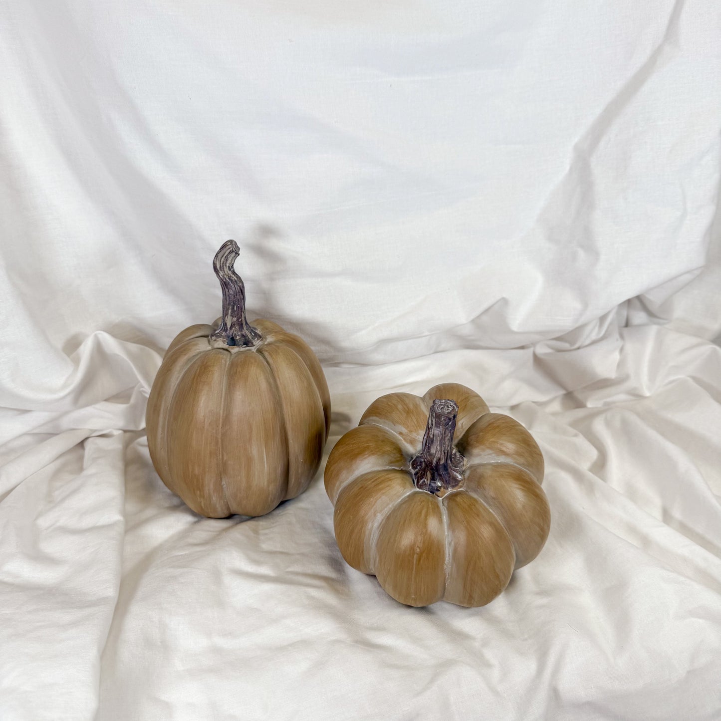 Smooth Tan Decorative Pumpkin