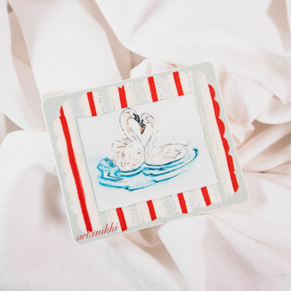 Swan Lovers Sticker