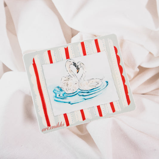 Swan Lovers Sticker