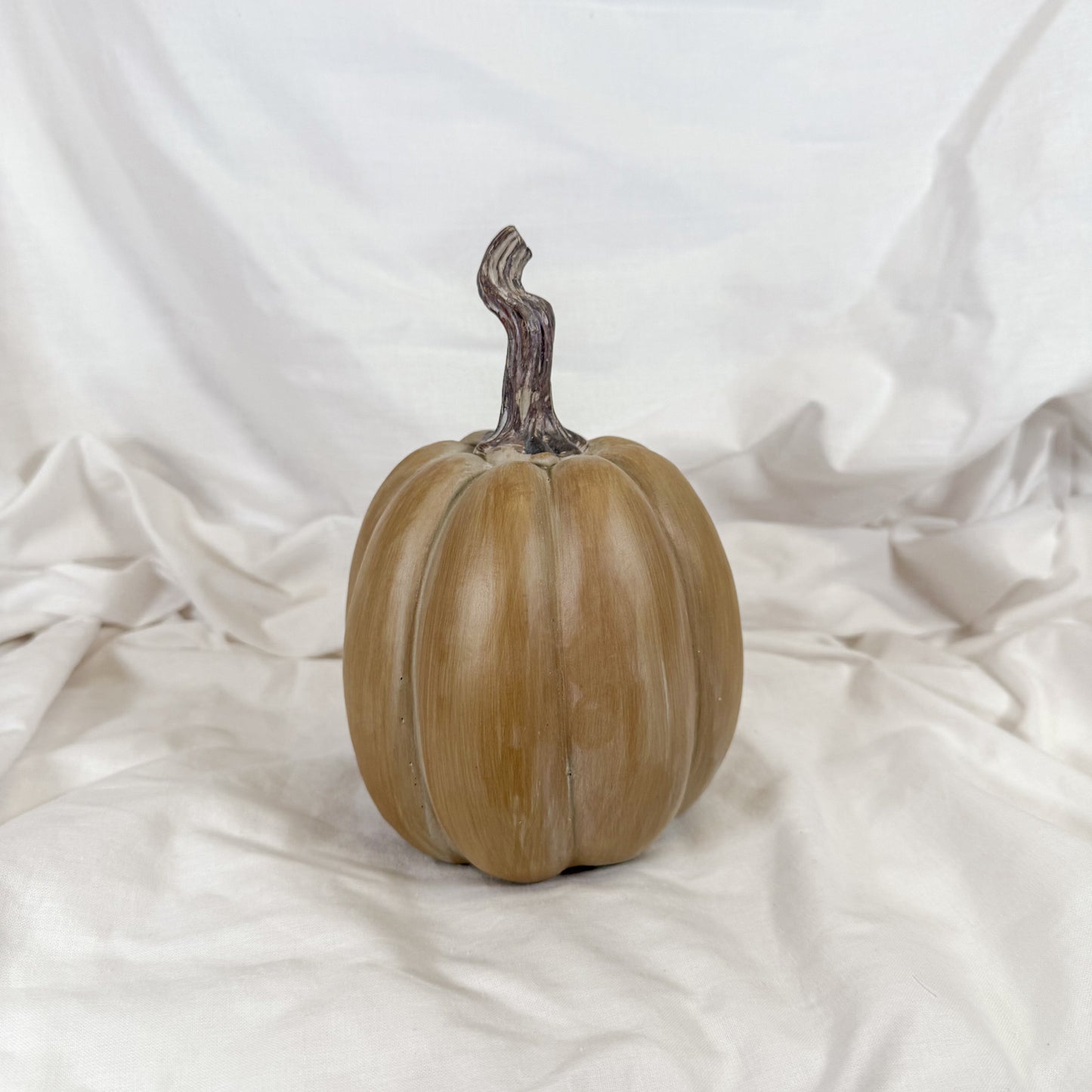 Smooth Tan Decorative Pumpkin