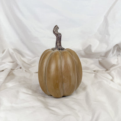 Smooth Tan Decorative Pumpkin