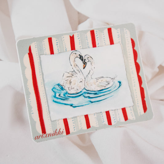Swan Lovers Sticker