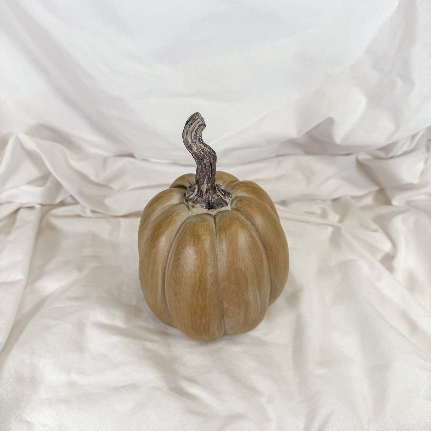 Smooth Tan Decorative Pumpkin