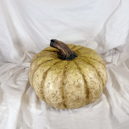 Textured Beige Decorative Pumpkin