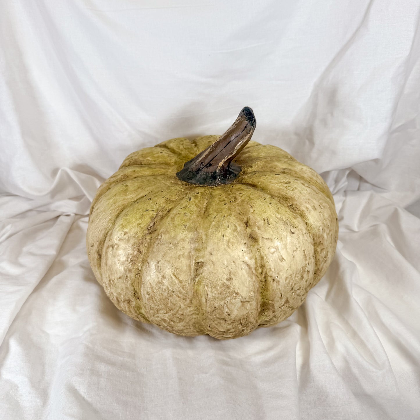 Textured Beige Decorative Pumpkin