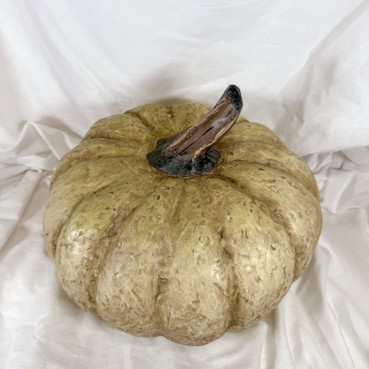 Textured Beige Decorative Pumpkin