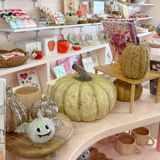 Textured Beige Decorative Pumpkin
