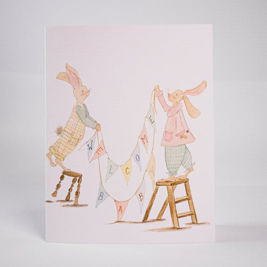 Bunny Parents Birthday Greeting Card
