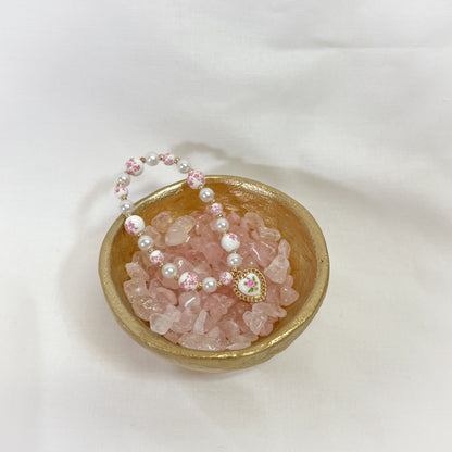 Vintage Heart Porcelain Bracelet