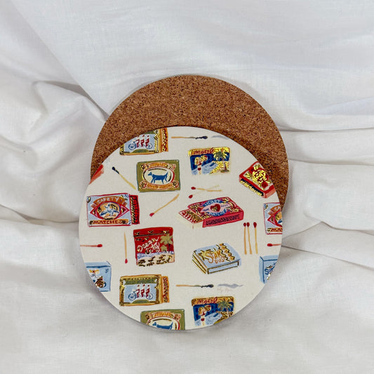 Matchboxes Cork Coaster