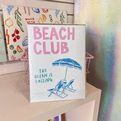 Beach Club Wall Art Print