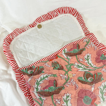 Quilted Floral Laptop Case