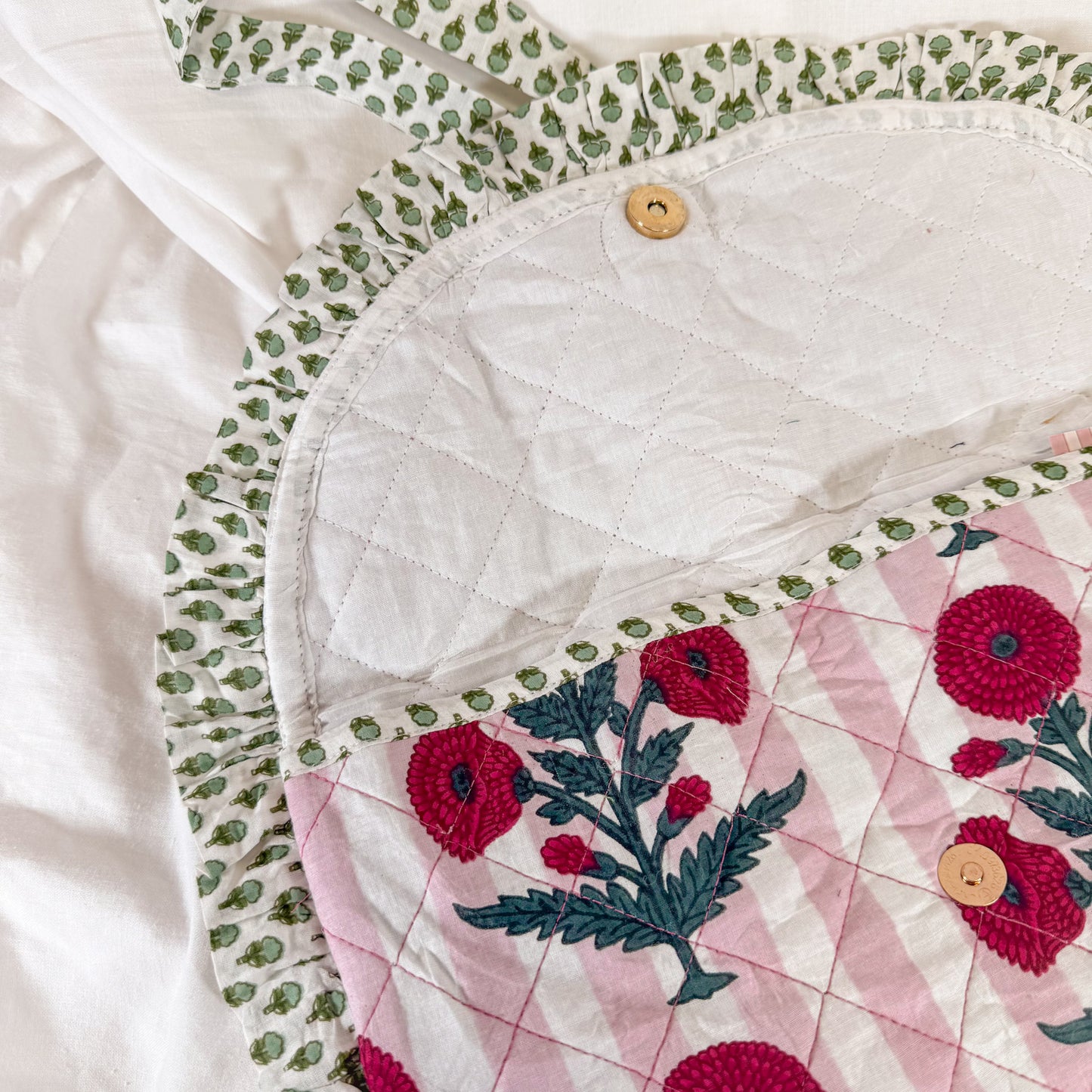 Quilted Floral Laptop Case