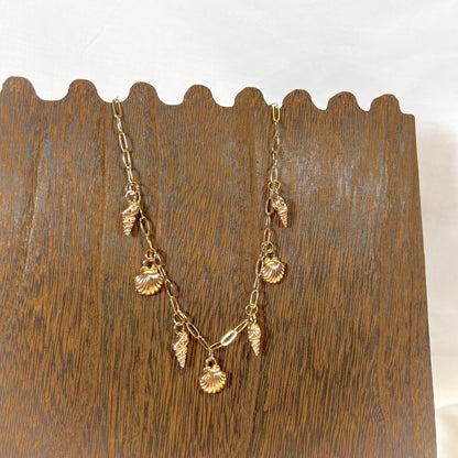 Seashell Gold Charm Necklace