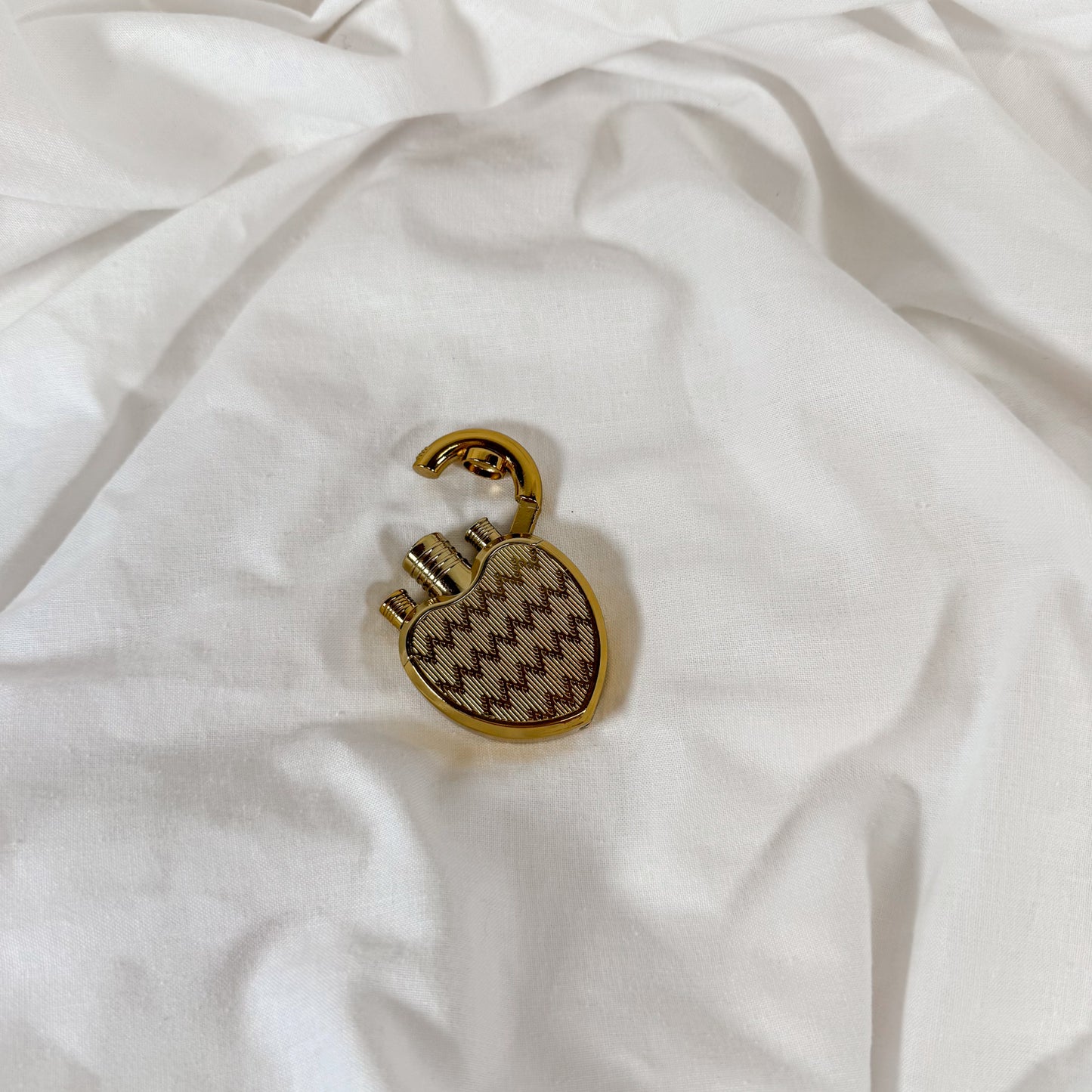 Gold Heart Lock Lighter