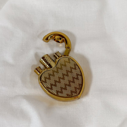 Gold Heart Lock Lighter