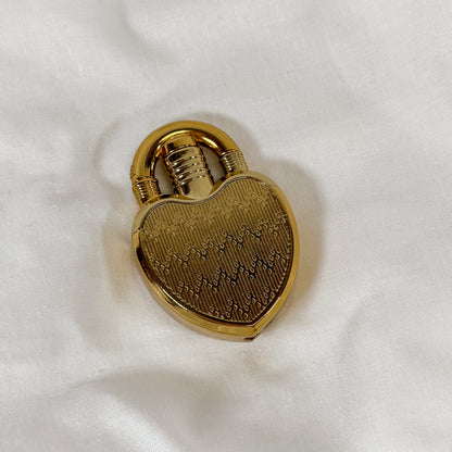 Gold Heart Lock Lighter