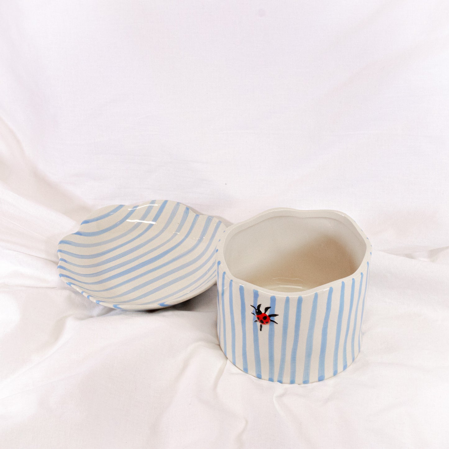 Ladybug Striped Pot