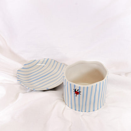 Ladybug Striped Pot