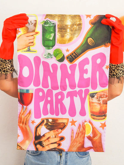 Dinner Party Tea Towel