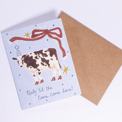 Cow Party Greeting Card