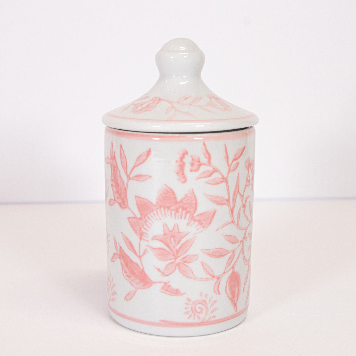 Pink Floral Spice Jar