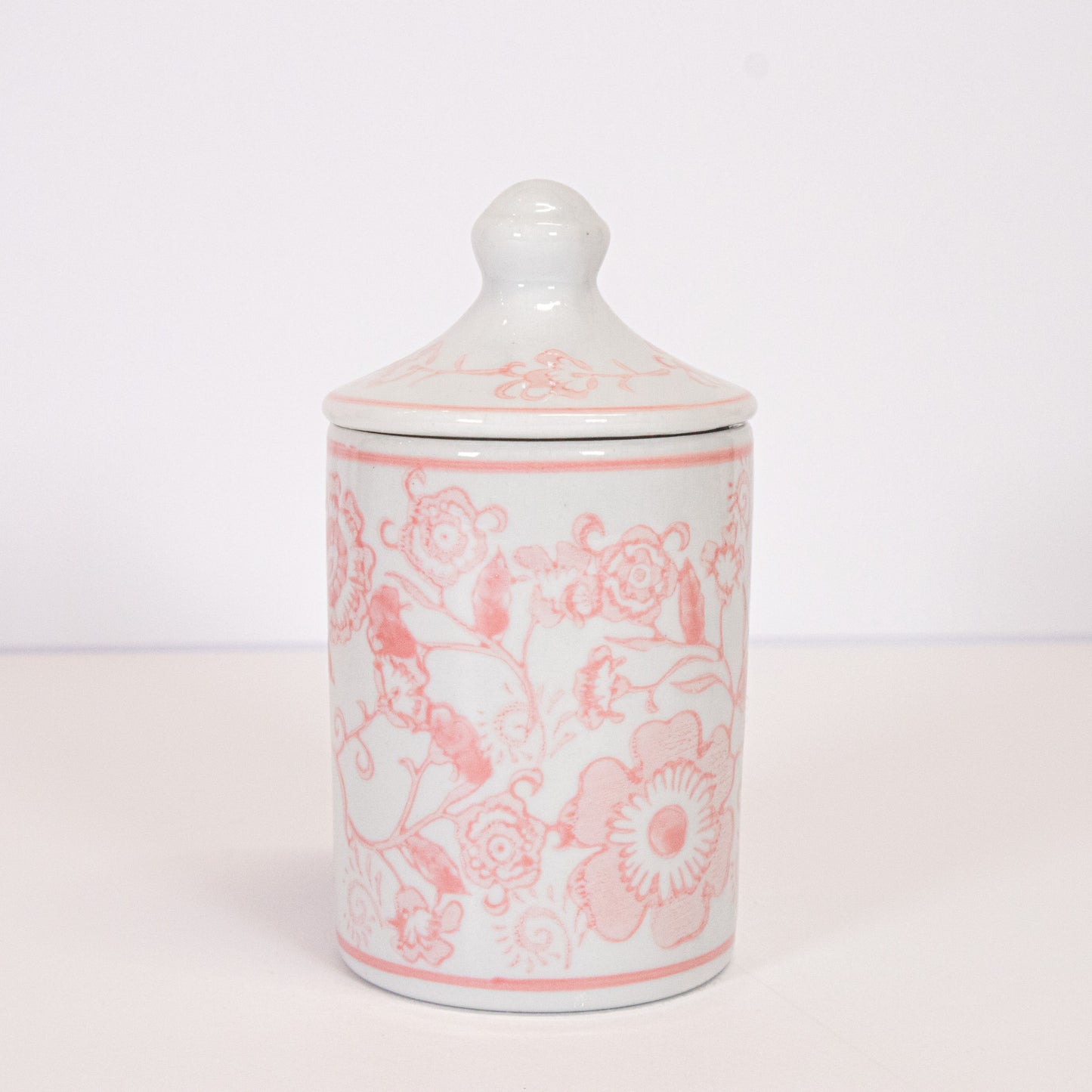 Pink Floral Spice Jar