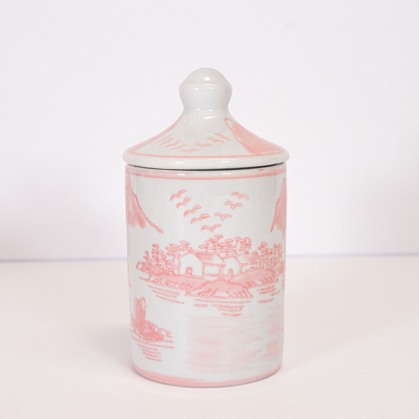 Pink Floral Spice Jar