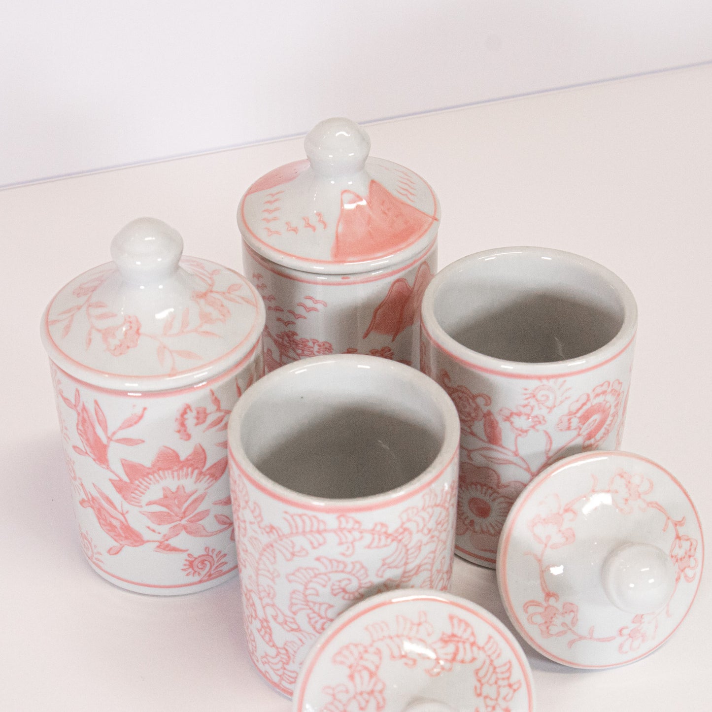 Pink Floral Spice Jar