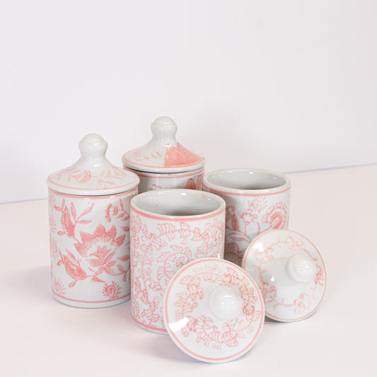 Pink Floral Spice Jar
