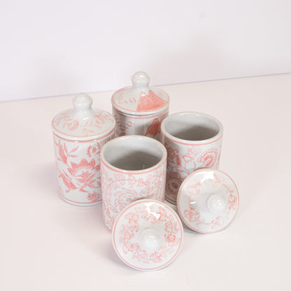 Pink Floral Spice Jar