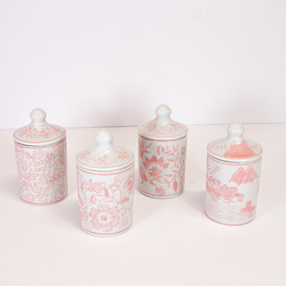 Pink Floral Spice Jar