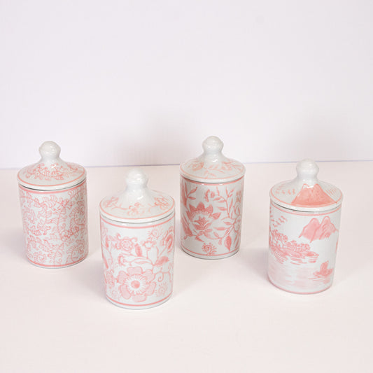 Pink Floral Spice Jar