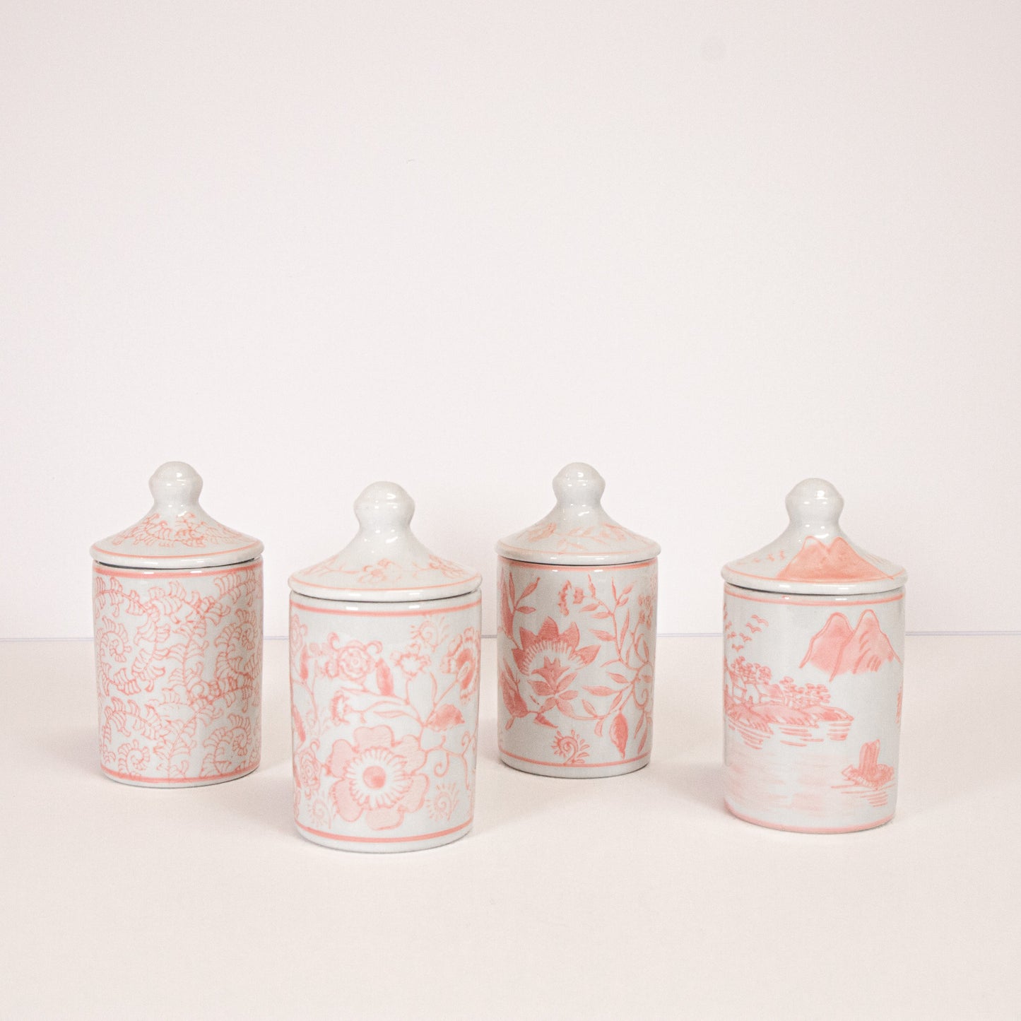 Pink Floral Spice Jar