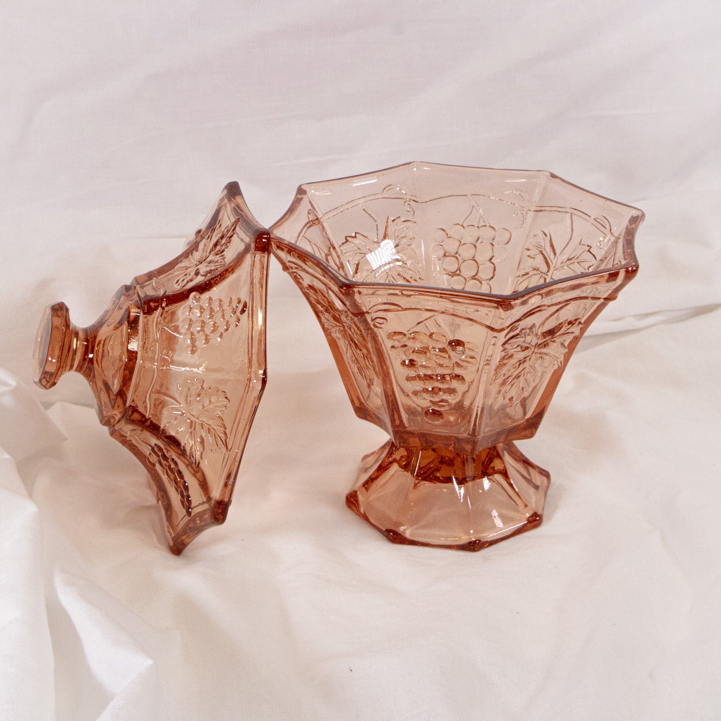 Pink Glass Decorative Jar