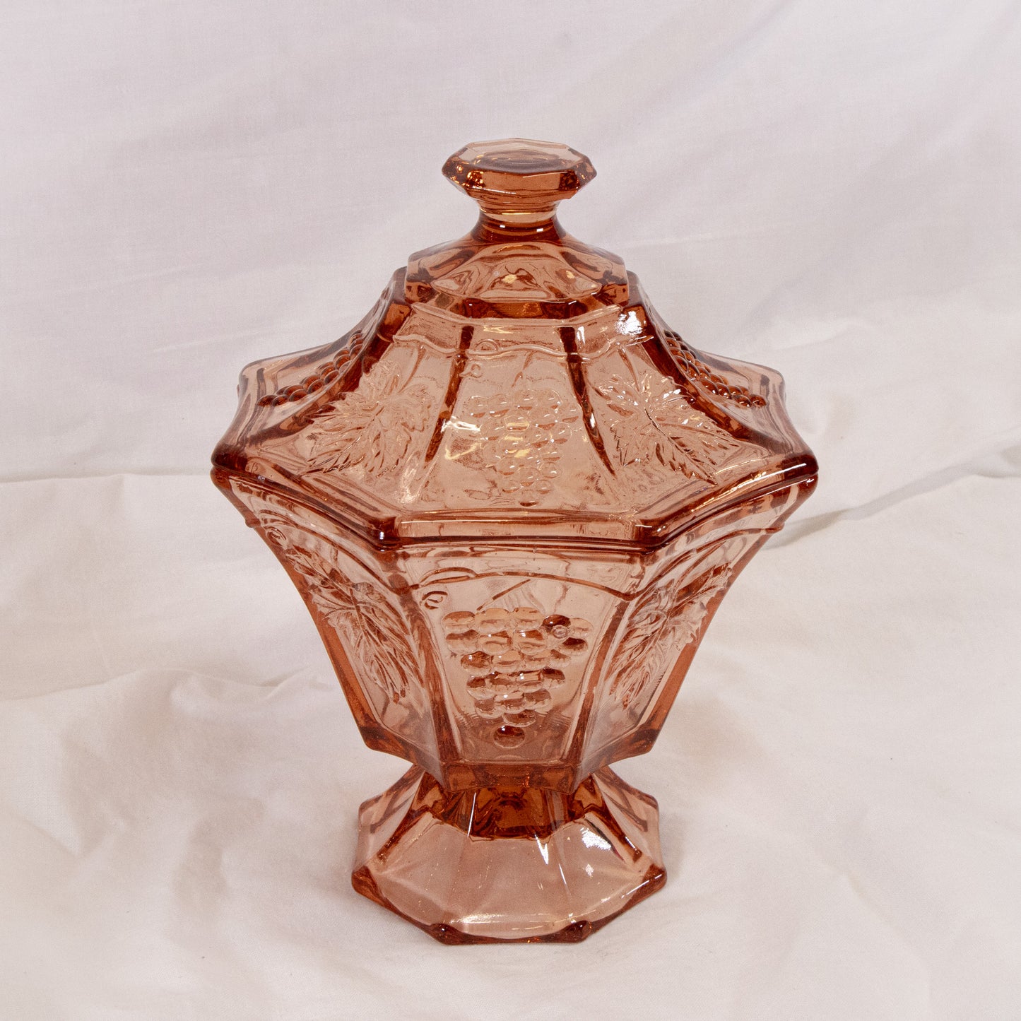 Pink Glass Decorative Jar