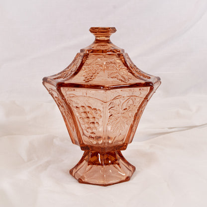 Pink Glass Decorative Jar