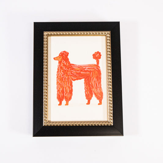 Pink Poodle Framed Wall Art