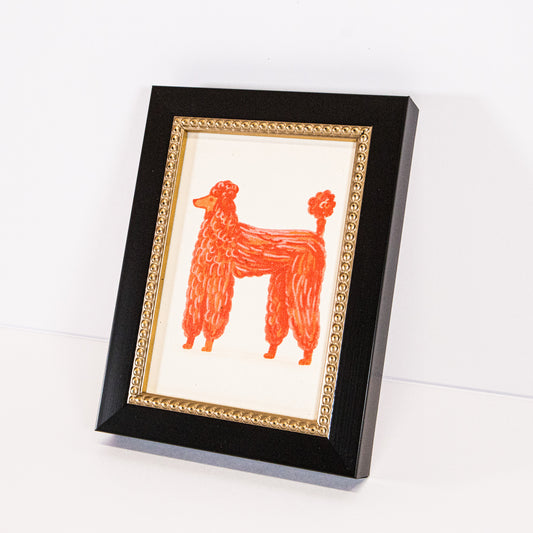 Pink Poodle Framed Wall Art