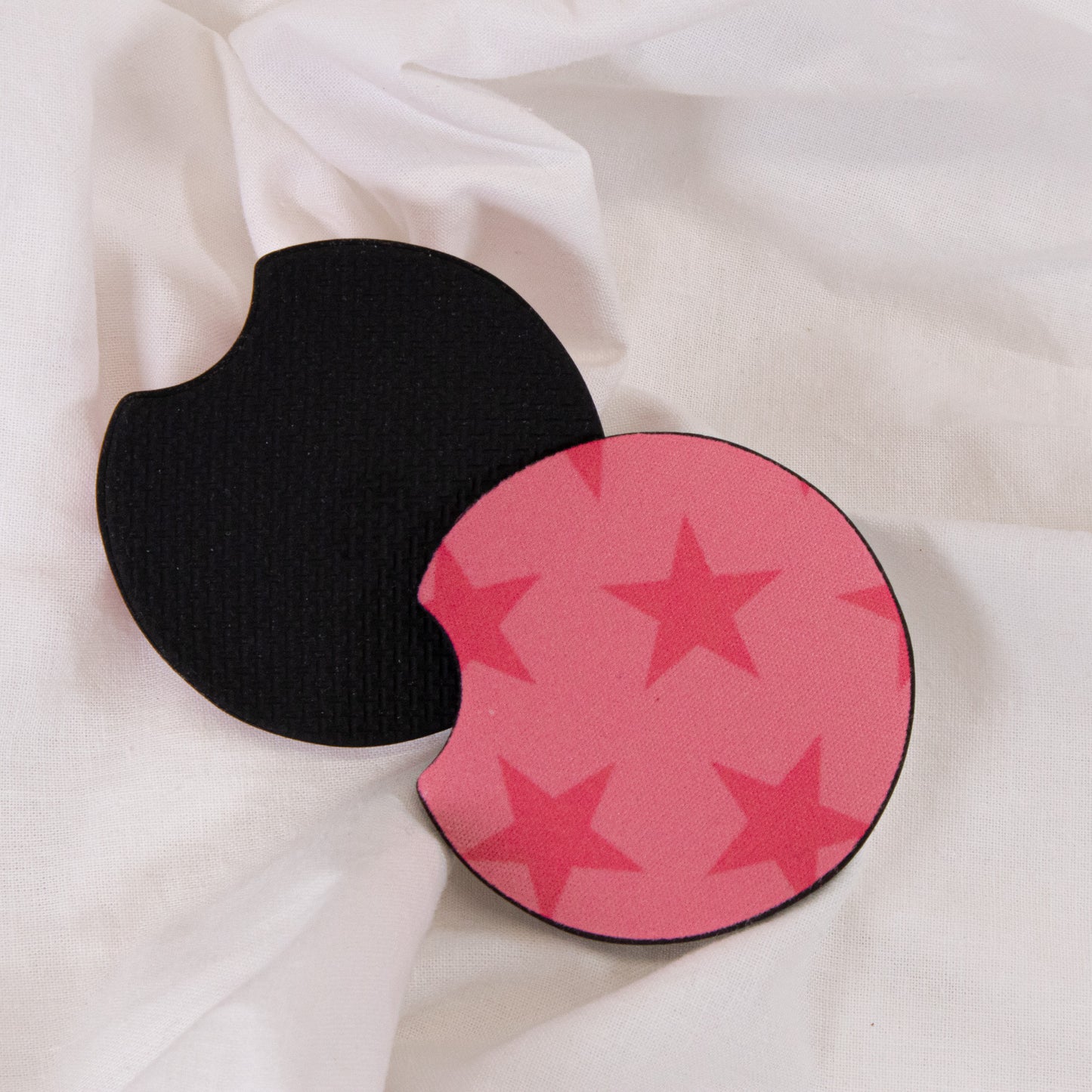 Pink Stars Car Coaster Set