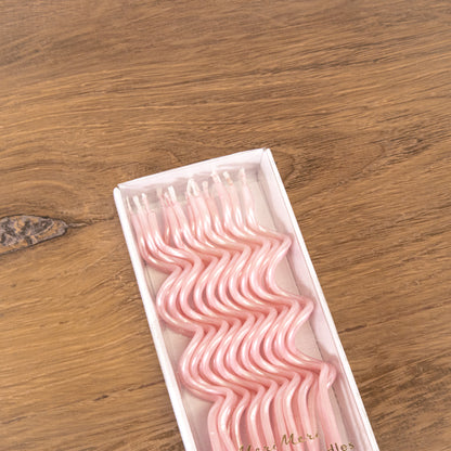 Pink Swirly Cake Candle Set By Meri Meri