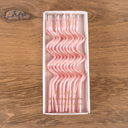 Pink Swirly Cake Candle Set By Meri Meri