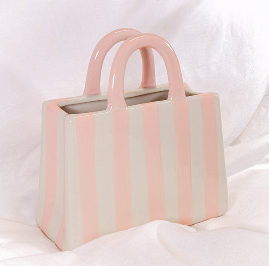 Striped Purse Vase