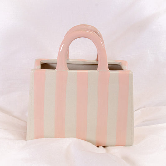 Striped Purse Vase