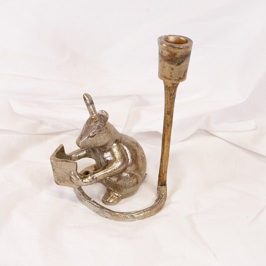 Reading Mouse Candle Holder