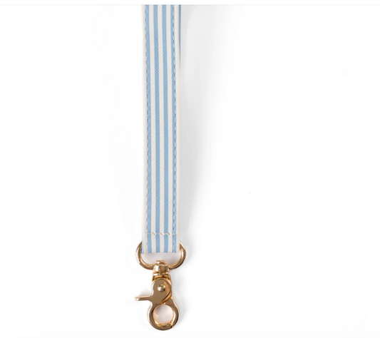 Blue Stripe Wristlet Keychain