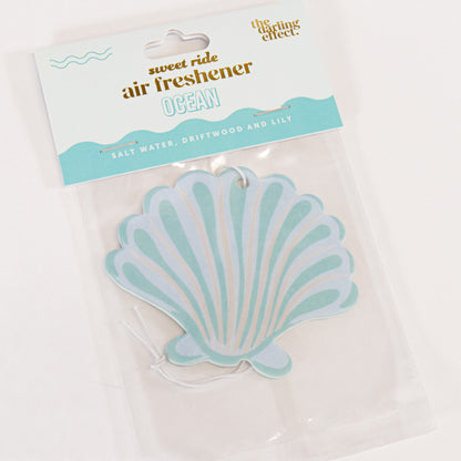 Blue Seashell Car Air Freshener